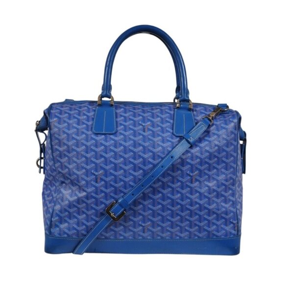 Goyard Handbags - Goyard Victoria GM Blue Crossbody Travel Tote Duffle 55 Weekend Carry On Bag
